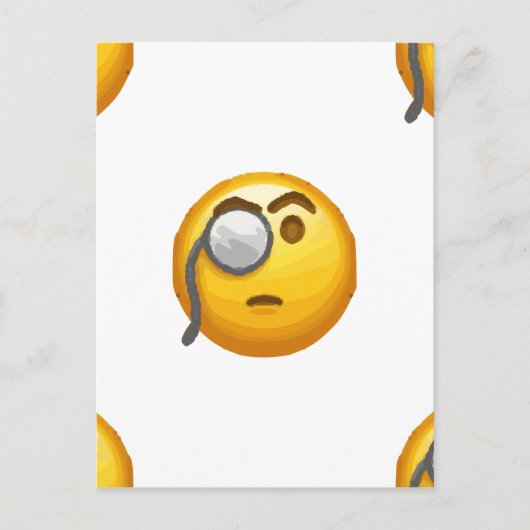 Carte Postale monocle émoji (Devant)