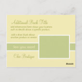 Carte postale Monogram Band Tea & Creative (Dos)