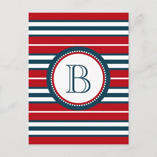 Carte Postale Monogram design (Devant)