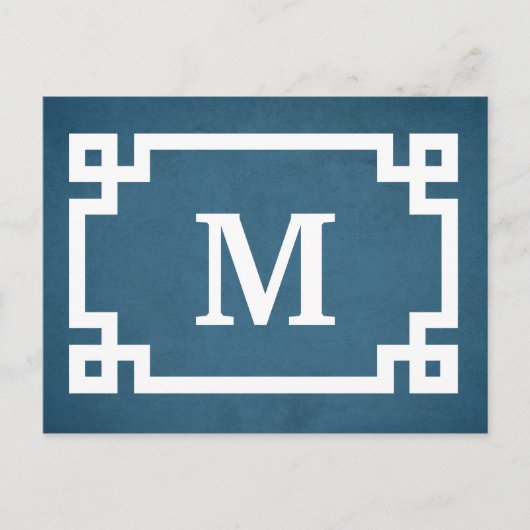 Carte Postale Monogram design (Devant)