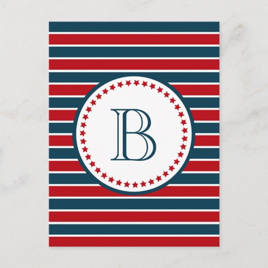 Carte Postale Monogram design (Devant)