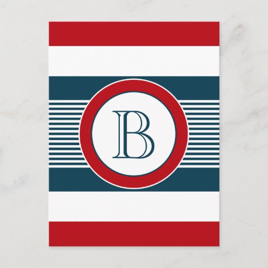 Carte Postale Monogram design (Devant)