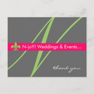 Carte postale Monogram fleur de lis