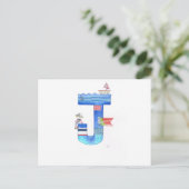 Carte Postale Monogram J collection de pirates cadeau (Debout devant)