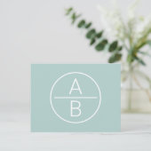 Carte Postale Monogramme à deux initiales moderne (Debout devant)