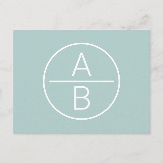 Carte Postale Monogramme à deux initiales moderne (Devant)