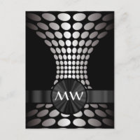 monogramme abstrait noir et blanc