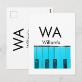 Carte Postale Monogramme ajouter le nom de la lettre initiale te (Devant / Derrière)