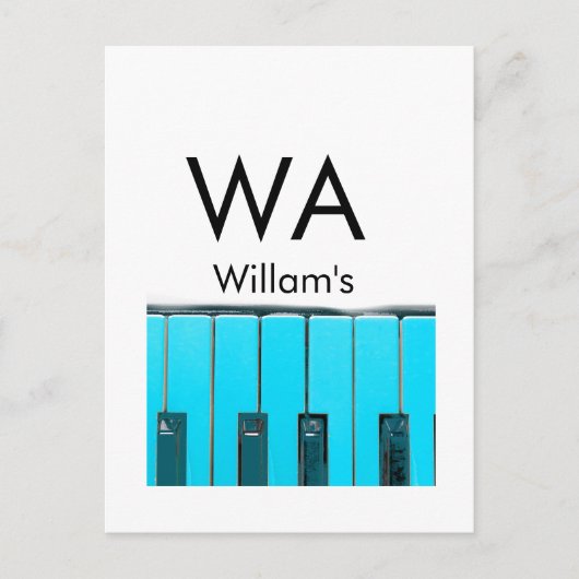 Carte Postale Monogramme ajouter le nom de la lettre initiale te (Devant)