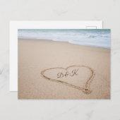 Carte Postale Monogramme | Beach Love I (Devant / Derrière)
