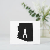 Carte Postale Monogramme blanc et noir Arizona (Debout devant)