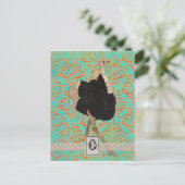 Carte postale Monogramme d'autruche orange (Debout devant)