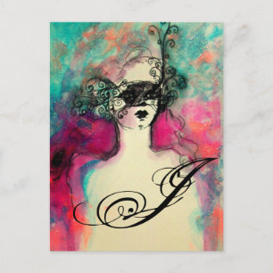 CARTE POSTALE MONOGRAMME DE CHARME