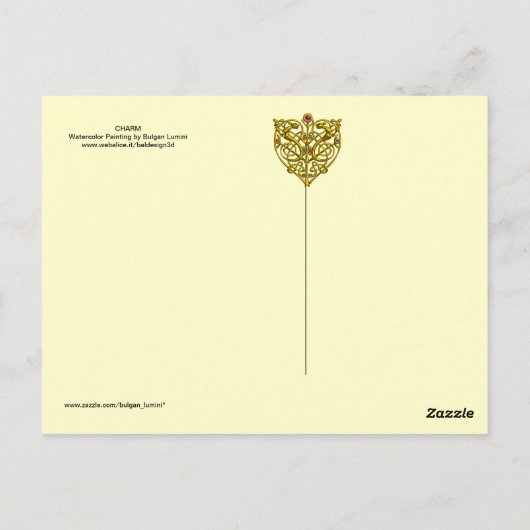 CARTE POSTALE MONOGRAMME DE CHARME (Dos)