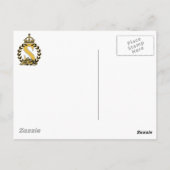 Carte Postale Monogramme de couronne personnalisé - S (Dos)