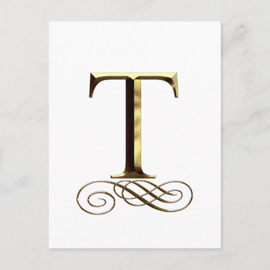 Carte Postale Monogramme de l'or" T" de VIP (Devant)