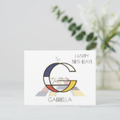 Carte Postale Monogramme de style d'art moderne. Lettre G (Debout devant)