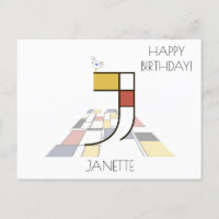 Monogramme de style d'art moderne. Lettre J