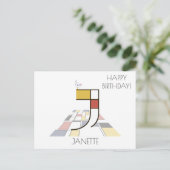 Carte Postale Monogramme de style d'art moderne. Lettre J (Debout devant)