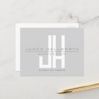 Monogramme d'entreprise au look moderne | Gris