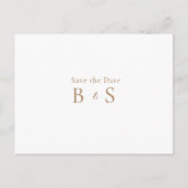 Carte Postale Monogramme d'or simple Mariage blanc Enregistrer l (Devant)