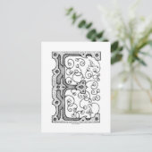 Carte Postale Monogramme E (Debout devant)