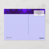 Carte Postale Monogramme Fancy foncé violet bleu Abstrait (Dos)