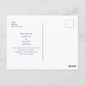 Carte Postale Monogramme Fleur sauvage malin Enregistrer la date (Dos)