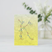 CARTE POSTALE MONOGRAMME FLORAL K (Debout devant)