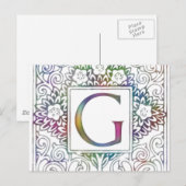 Carte Postale Monogramme G (Devant / Derrière)