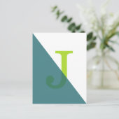 Carte Postale Monogramme géométrique minimaliste (Debout devant)