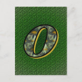 Carte postale Monogramme Initial O Black Daisies (Devant)