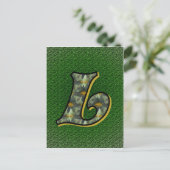 Carte Postale Monogramme Initiale L Art de Fleurs de Marguerites (Debout devant)
