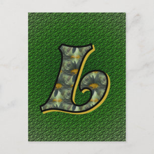 Carte Postale Monogramme Initiale L Art de Fleurs de Marguerites