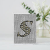 Carte Postale Monogramme Initiale S Hydrangea Flor (Debout devant)