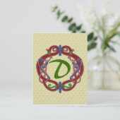 Carte postale Monogramme Initiales Design celtique (Debout devant)