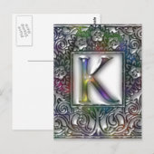 Carte Postale Monogramme K (Devant / Derrière)