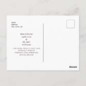 Carte Postale Monogramme Mariage de vin Enregistrer la date Fair (Dos)