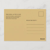 Carte Postale Monogramme noir Faire-part de mariage or (Dos)