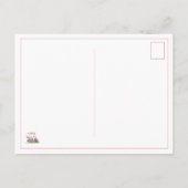 Carte Postale Monogramme Panier de Golf Rose Prépa (Dos)