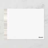 Carte Postale Monogramme rayures beiges (Dos)