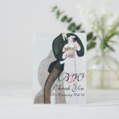 CARTE POSTALE MONOGRAMME ROMANTIQUE DU MERCI DE MARQUE ET DE GRO (Debout devant)