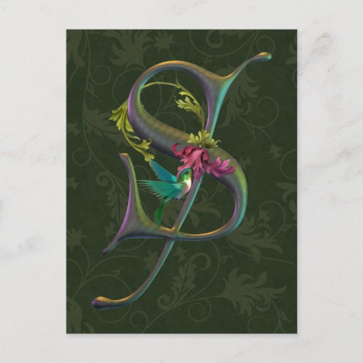 Carte Postale Monogramme S (Devant)