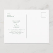 Carte Postale Monogramme simple d'âge clair Mariage Enregistrer (Dos)