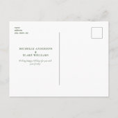 Carte Postale Monogramme simple et élégant Noël (Dos)