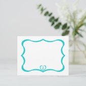 Carte Postale Monogramme Simple Et Élégante #Turqu (Debout devant)