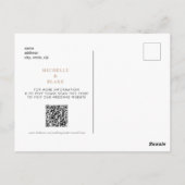 Carte Postale Monogramme simple Neutre Enregistrer la date Code  (Dos)