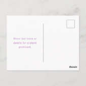 Carte Postale Monogramme superposé unique | Rose lilas doux (Dos)