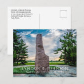 Carte Postale Monolithe Lyndon B. Johnson, Memorial Grove (Devant / Derrière)