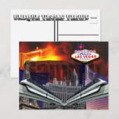 Carte Postale Monorail du volcan Las Vegas (Devant / Derrière)